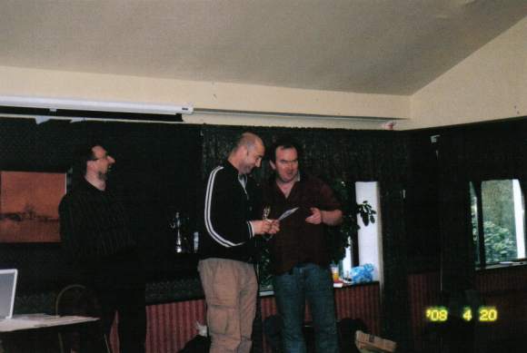 
Pat Coleman receiving U-1400 2nd prize.
